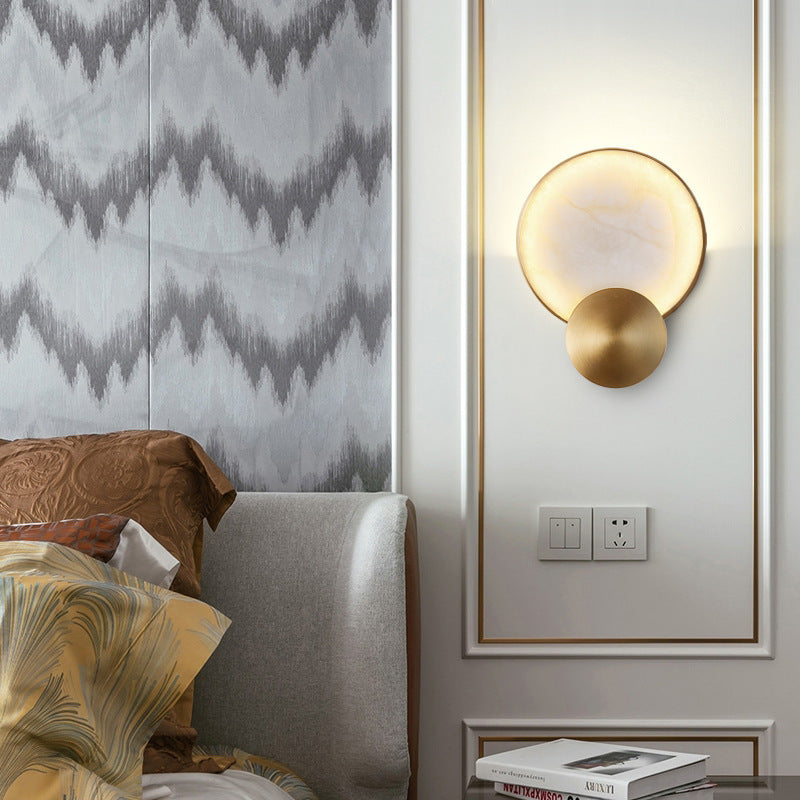 New Chinese Marble & Copper Wall Light / Warm Light / Wrought Iron Marble