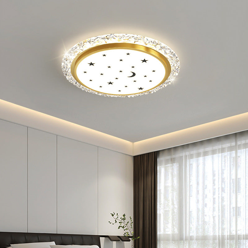 Modern Warm LED Ceiling Light / 8098Platinum 110CM / Apolar modulation