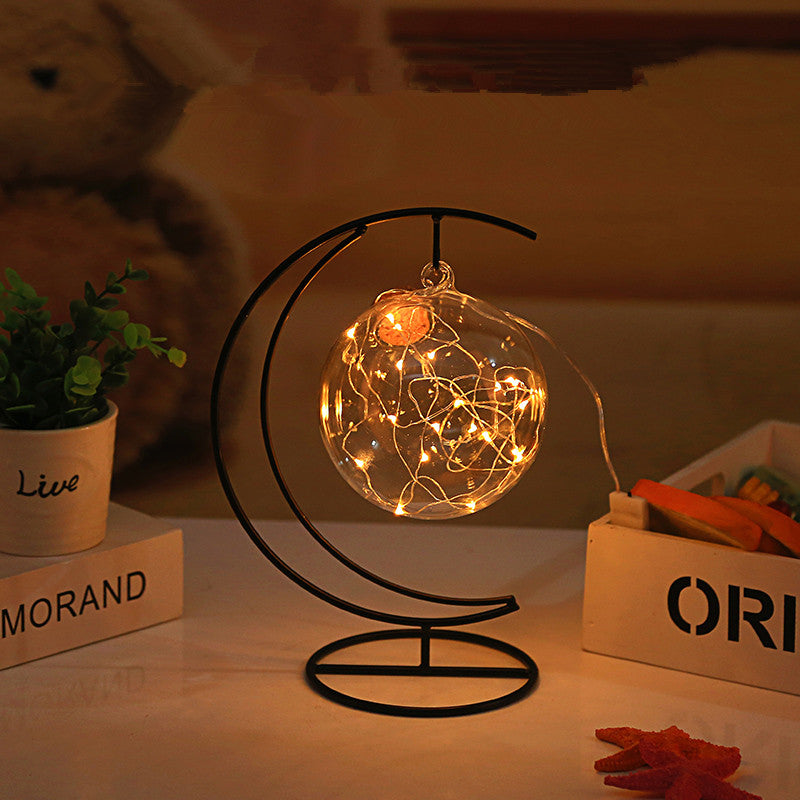 Warm White LED Wishing Bottle Light / No5 battery / Moon frame