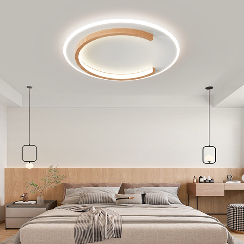 Nordic Log Round LED Ceiling Light / White light / A