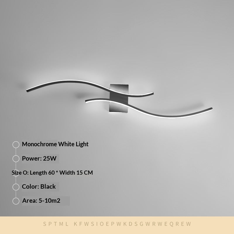 Long Minimalist Wall Sconce Bedroom Or Hallway / White Light / White / 80cm