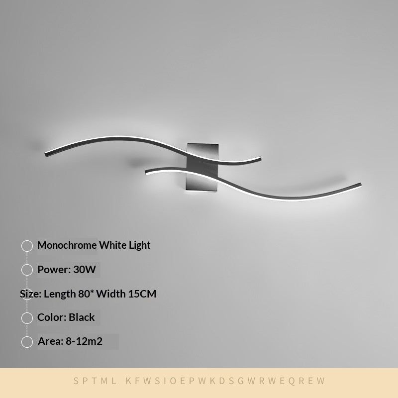Long Minimalist Wall Sconce Bedroom Or Hallway / White Light / White / 100cm