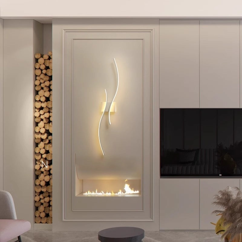Long Minimalist Wall Sconce Bedroom Or Hallway / White Light / White / 60cm