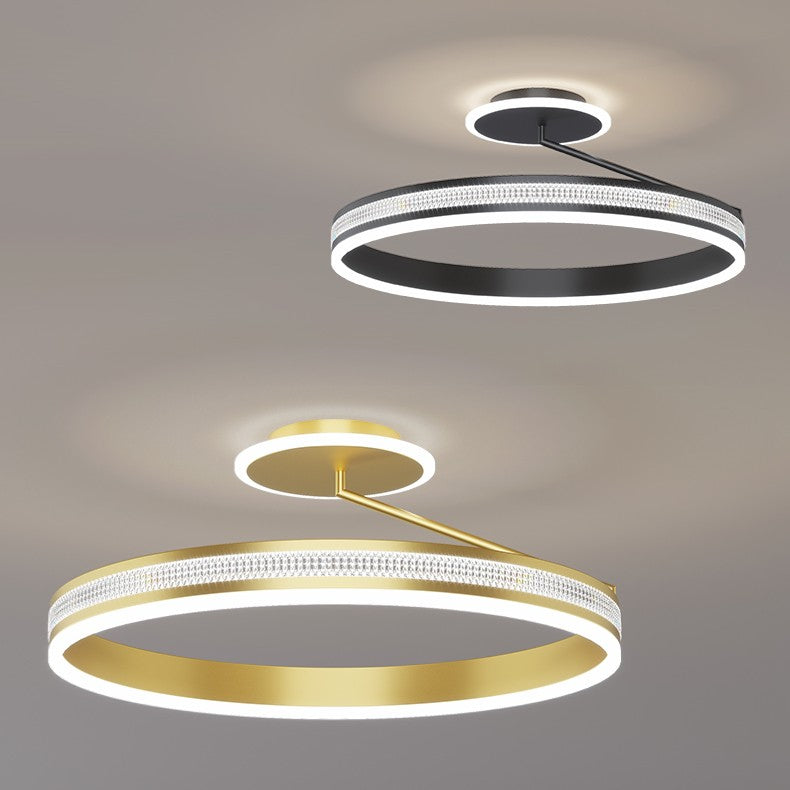 Modern And Minimalist Bedroom Ceiling Lights / Black / Infinite dimming / 40cm