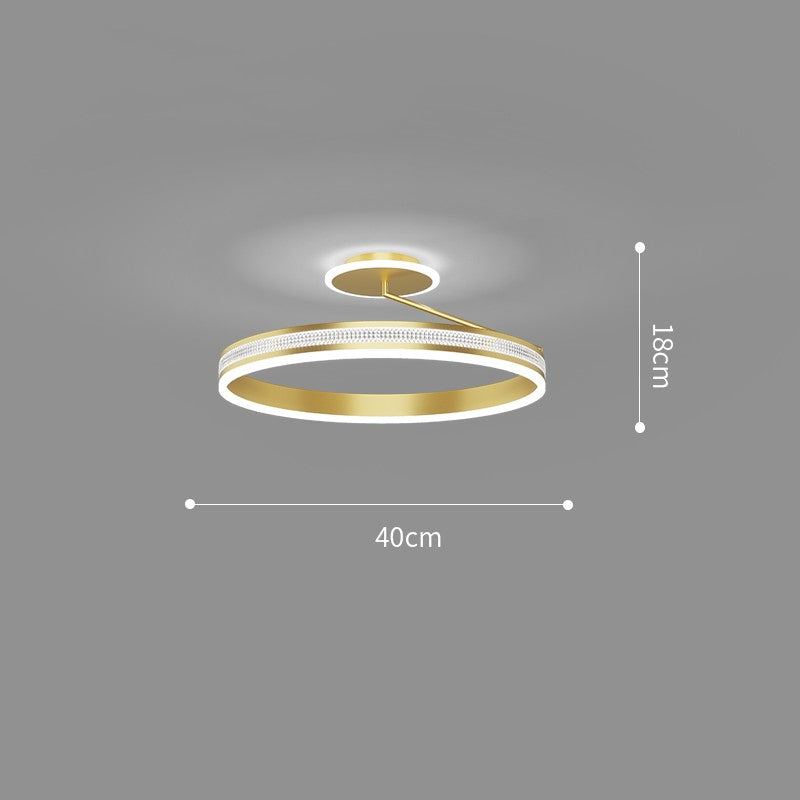 Modern And Minimalist Bedroom Ceiling Lights / Gold / Tricolor dimming / 50cm