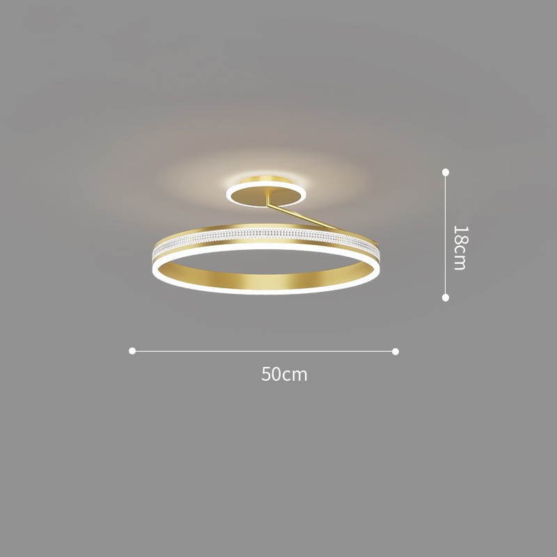Modern And Minimalist Bedroom Ceiling Lights / Black / White light / 40cm