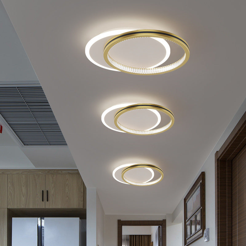 Modern Tri-Colour LED Ceiling Light / Golden Circle / Three Colors