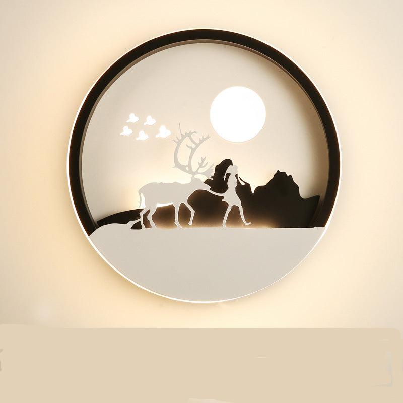 Modern Simple Bedroom Bedside Wall Lamp / Niulang Weaver Girl / Tricolor dimming