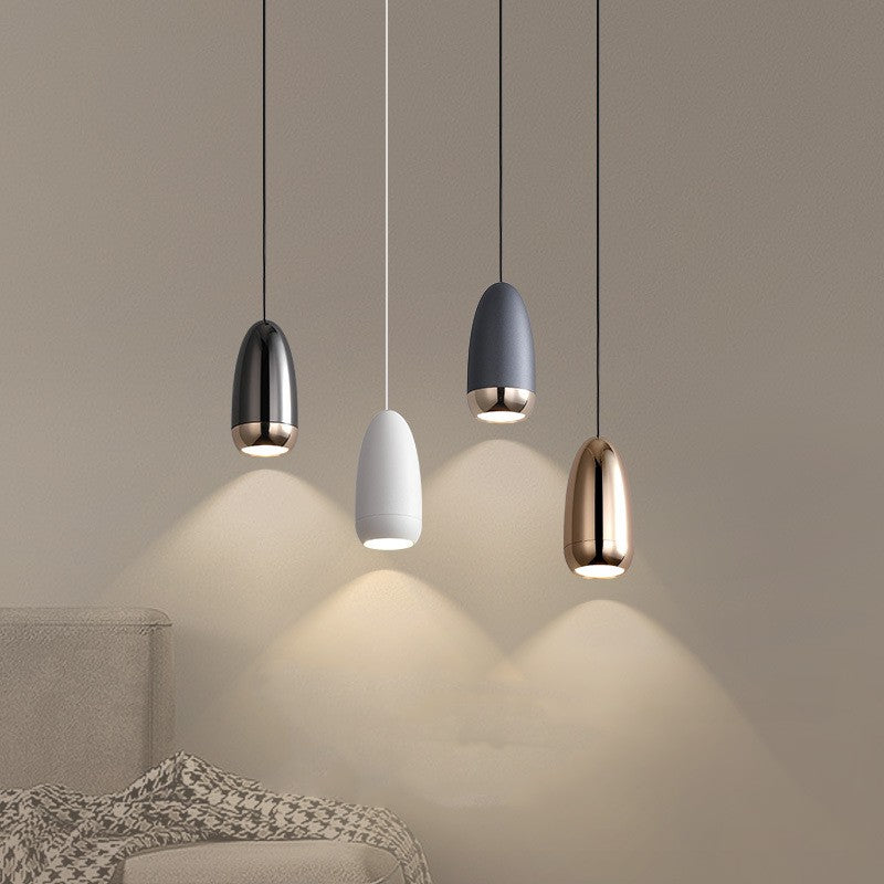 Modern Bullet Pendant Bedside Light / Gold / warm light