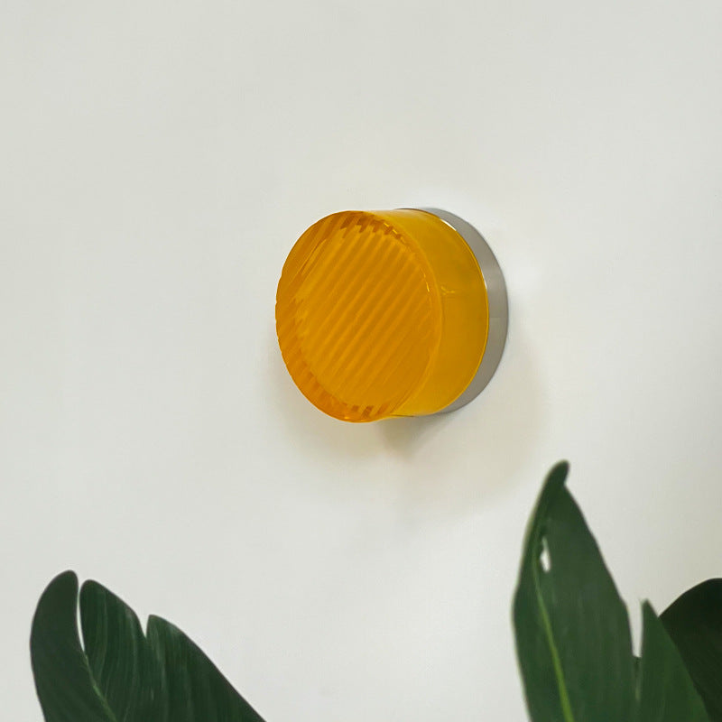 Nordic Bedroom Corridor Living Room Sofa Background Wall Grille Lamp / Dimple Transparent / Warm Light