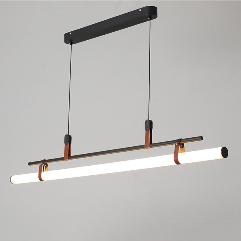 One Line Hanging Lamp For Restaurant Bar Counter / Gold / 115cm / Tricolor dimming