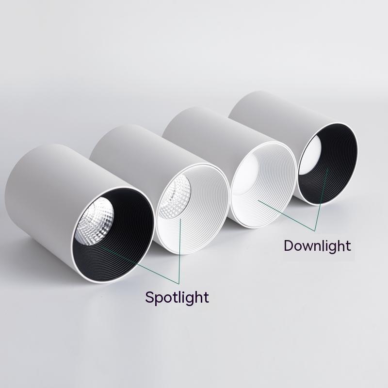 Thigh High Anti-glare Punch Free Ceiling Living Room Aisle Surface Mounted Spotlight / 10w Neutral Light 4000k / White And Black