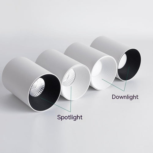 Thigh High Anti-glare Punch Free Ceiling Living Room Aisle Surface Mounted Spotlight / 10w Neutral Light 4000k / White And Black